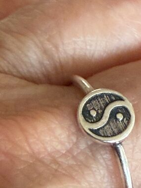 Silver Yin Yang Ring size 7.5